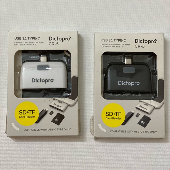 2 Dictopro CR-5 - USB 3.1 Type C, CARD READER, SD+TF Card Reader New Sealed. - Picture 5 of 6